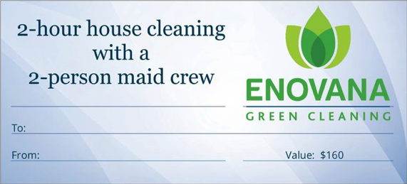 Green House Cleaning Service Gift Certificate