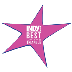 Indy Week Best of the Triangle award logo honoring Enovana Green Cleaning as the top house cleaning company in the Triangle for several different years