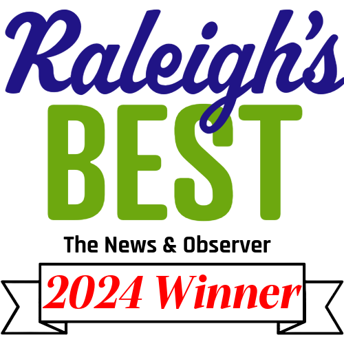 Award badge for Enovana Green Cleaning, recognized as Raleigh’s Best Home Cleaning Service of 2024 by The News & Observer.